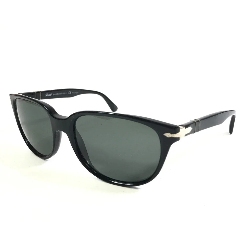 Persol Sunglasses 3104-S 9014/58 Black Square Frames with Gray Polarized Lenses